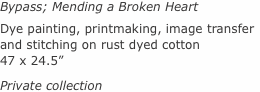 Bypass; Mending a Broken Heart Dye painting, printmaking, image